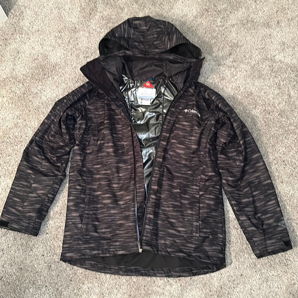 Men’s Columbia hooded Omni-heat 3 in 1 interchange coat